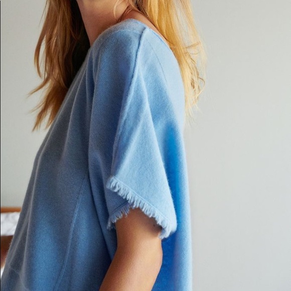 Anthropologie Lucia Cashmere Sweater Tee - Blue - Picture 2 of 12